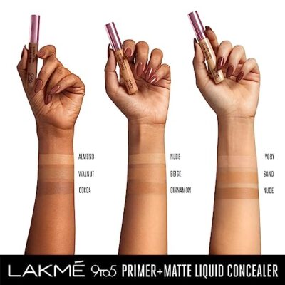 Lakme 9 to 5 Primer + Matte Liquid Concealer shades