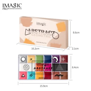 IMAGIC PROfessional COSMETIC ABSTRACT GEOMETRIC 16 COLOR FACE PAINT PALETTE BD50