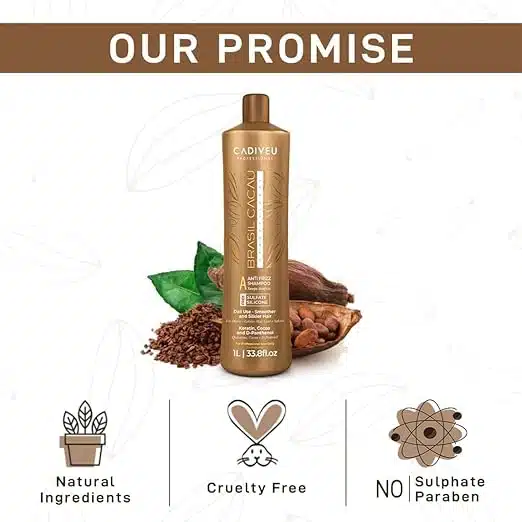 Brasil Cacau Anti Shampoo-1000ml Cadiveu Brasil Cacav Anti frizz Conditioner - 1L