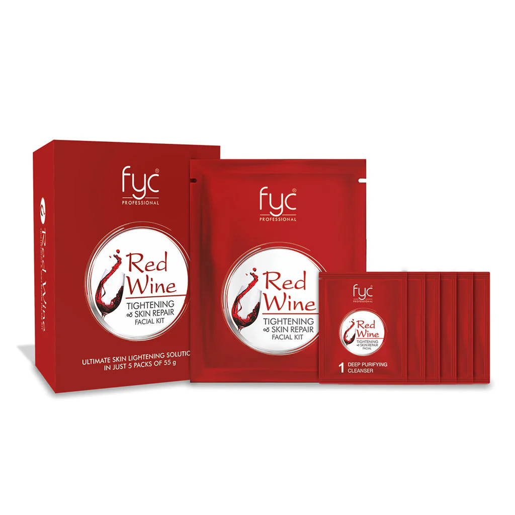 FYC Red-Wine Facial Pouch FYC Red-Wine Facial Pouch - Tightening & Skin Repair Kit (5X55g Pack)