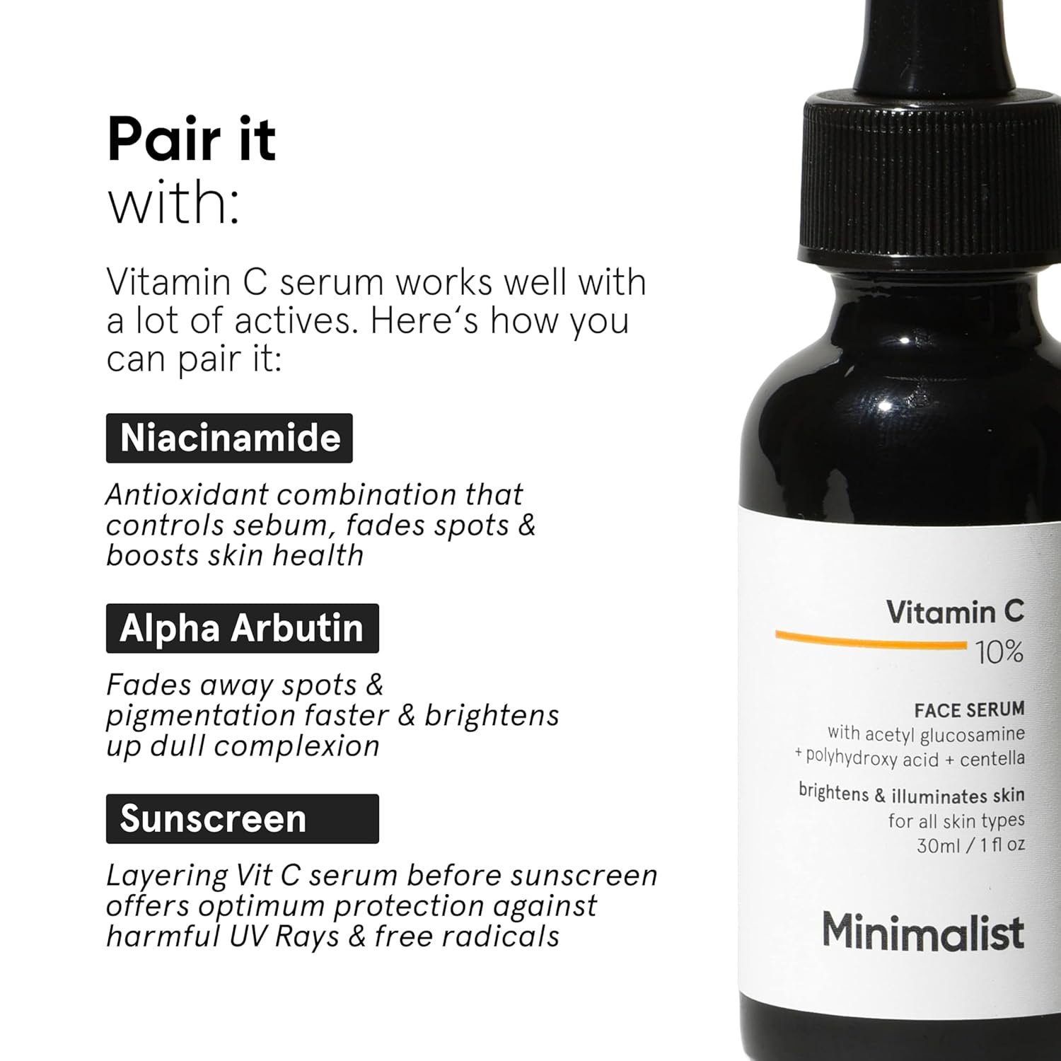 Minimalist 10% Vitamin C Face Serum-- Minimalist 10% Vitamin C Face Serum - 30ml