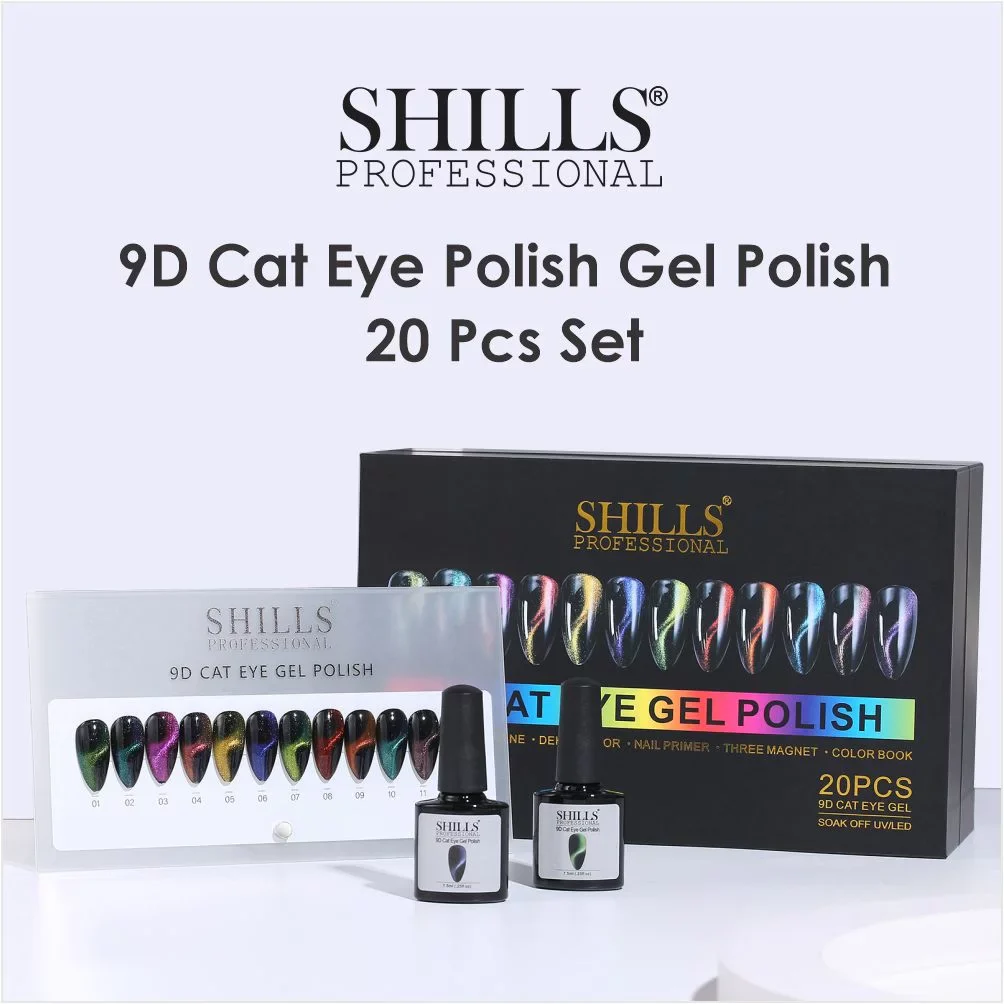 Shills Professional 9D Cat Eye Polish Gel Nail Polish Kit -20pcs Shills Professional 9D Cat Eye Gel Nail Polish Kit