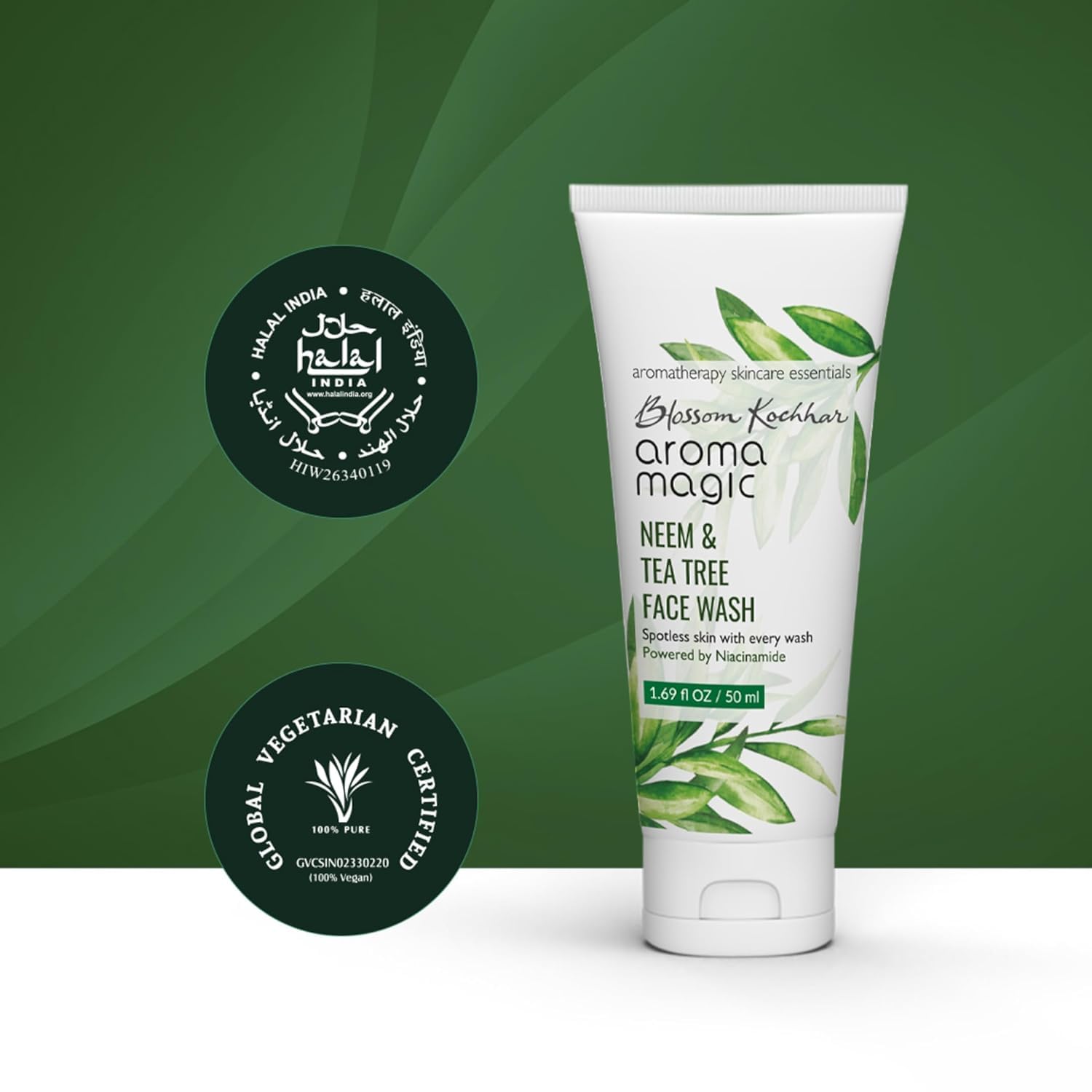 Aroma Magic Neem And Tea Tree Face Wash with Niacinamide - 100 ml halal Aroma Magic Neem And Tea Tree Face Wash with Niacinamide - 100 ml