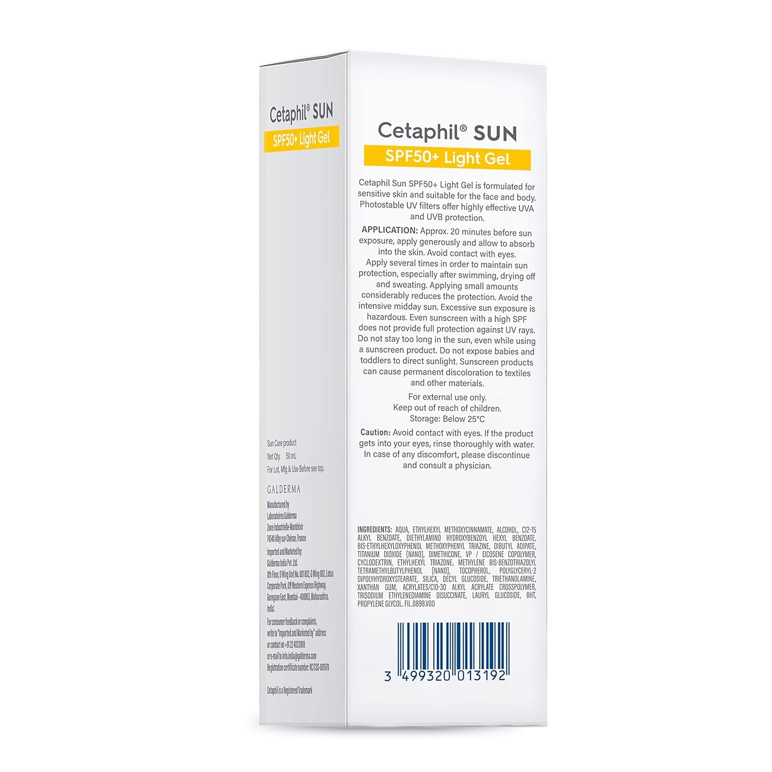 Cetaphil Sunscreen SPF 50 light Cetaphil Sunscreen SPF 50 - 50ml