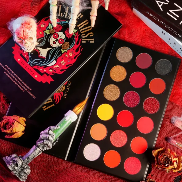 DE'LANCI New Flame Rose Eyeshadow Palette-18 Colors