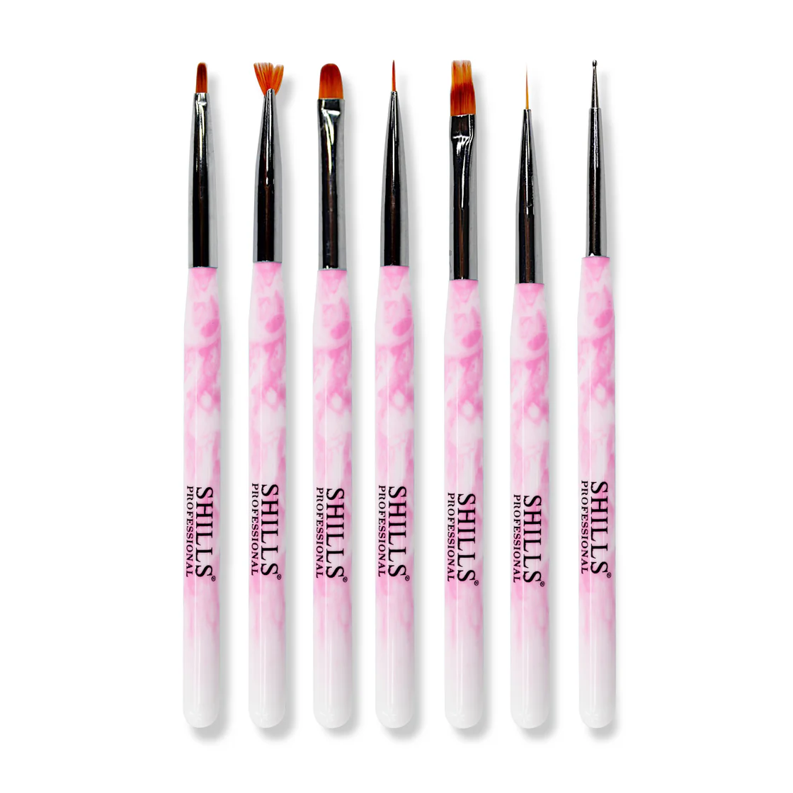 Nail Art Brush Set 7 Pcs -Pink
