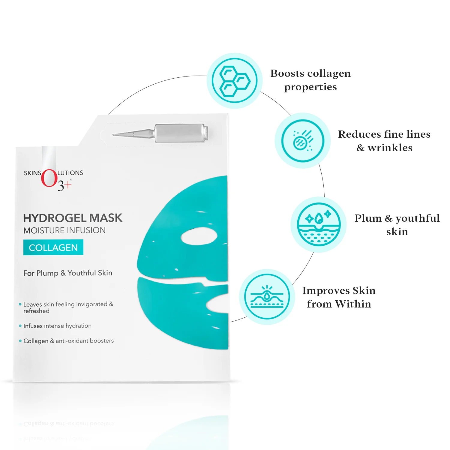 O3+ Collagen Hydrogel Facial Mask for Bright & Plump Skin- O3+ Collagen Hydrogel Facial Mask for Bright & Plump Skin