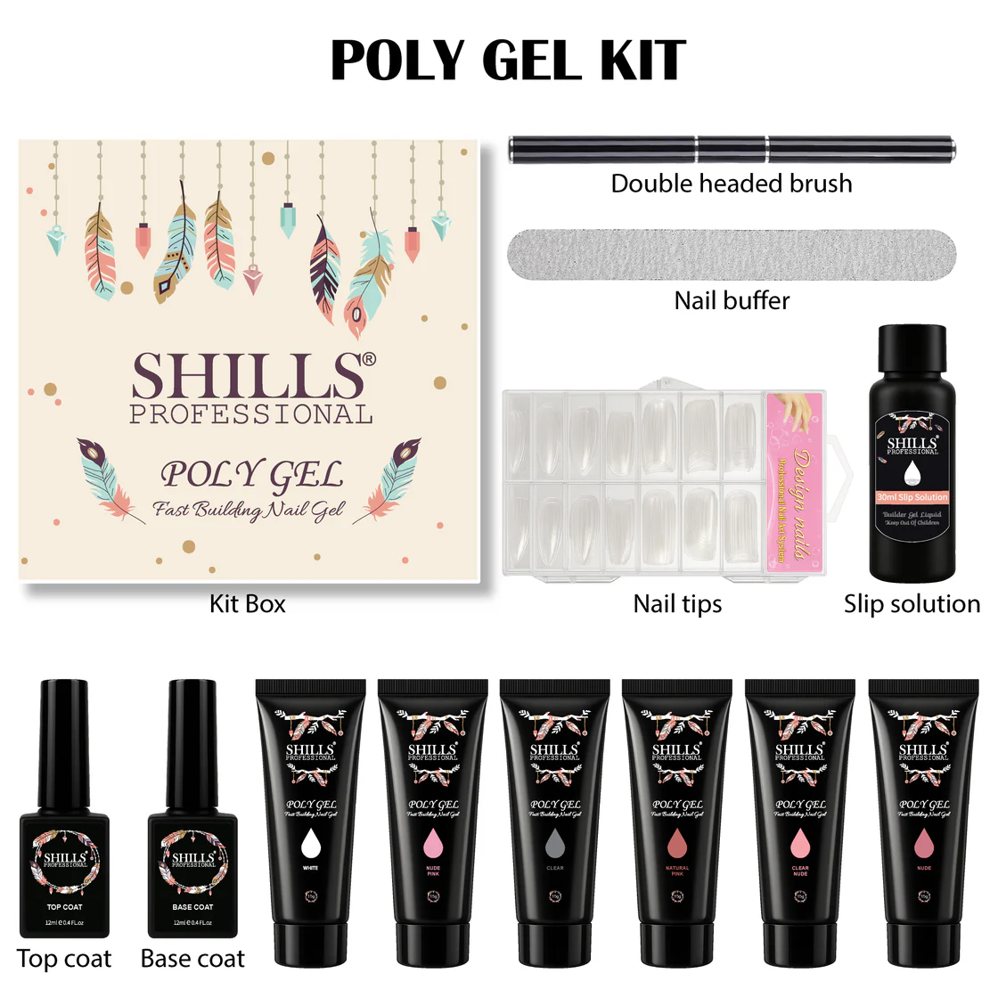 Shills Professional Poly Gel Kit 6 pcs Shills Professional Poly Gel Kit