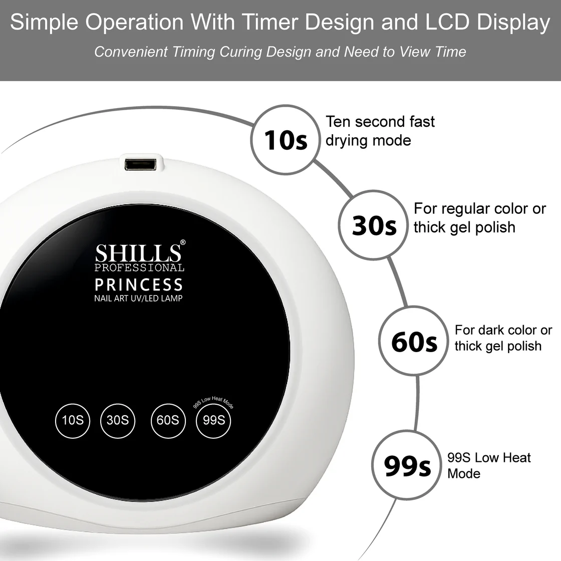 Shills Professional Princess Nail UV-LED Lamp Shills Professional Princess Nail UV-LED Lamp 128W