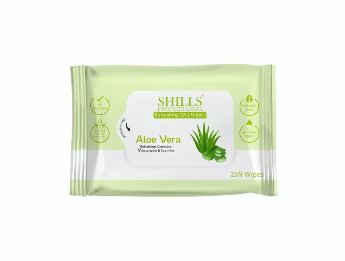 Shills professional wet wipes Shills Professional Makeup Remover Wet Wipes Aloe-vera - 25Pcs