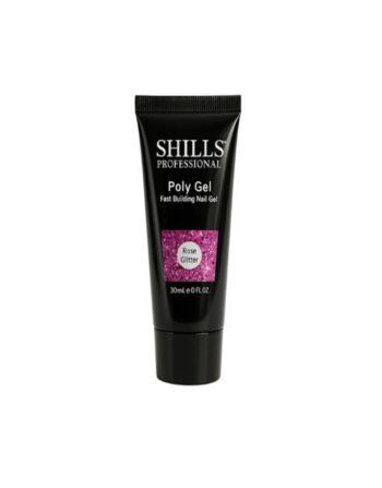 Shills Professional POLY GEL Fast Building Nail Gel - Rose Glitter
