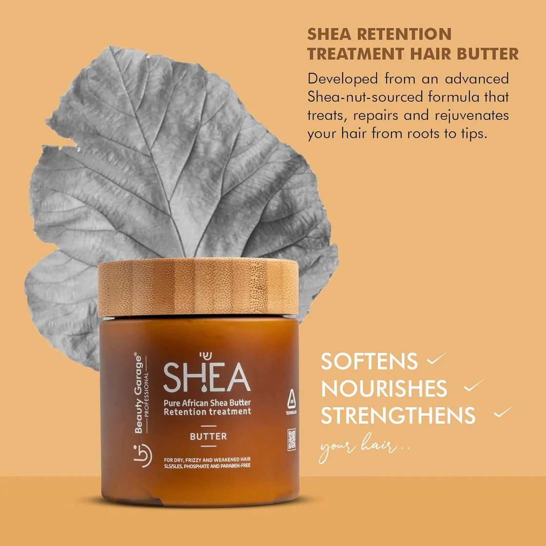 Beauty Garage Pure African Shea Retention Treatment Hair Mask 500ml pure