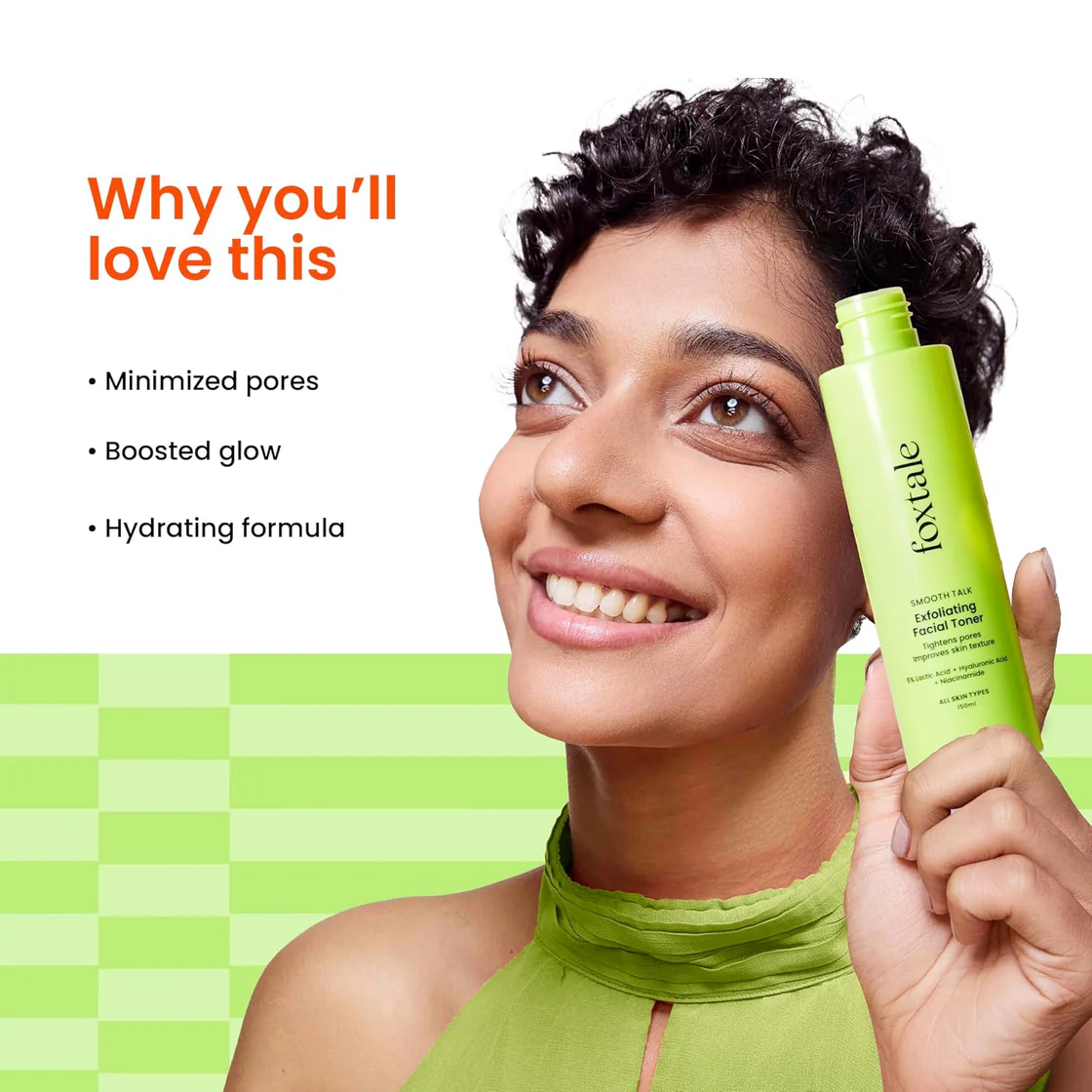 Foxtale Exfoliating Face Toner new Foxtale Exfoliating Toner with 5% Latic Acid & Niacinamide - 150ml