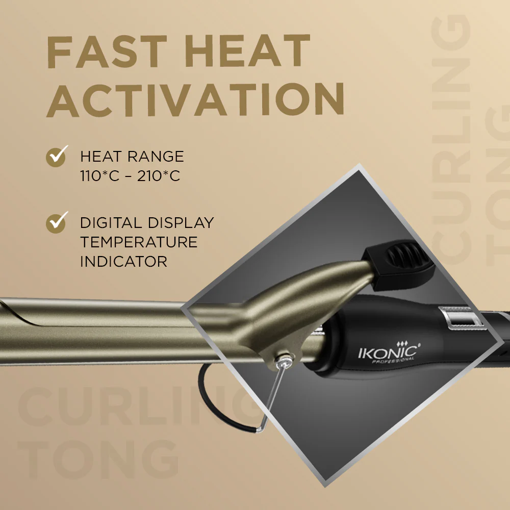 Ikonic Professional Curling Tong Hair Curler l Ikonic Professional Curling Tong Hair Curler CT-32