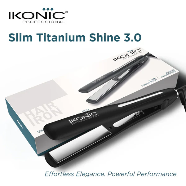 Ikonic Professional Hair Straightener - Slim Titanium Shine 3.0- Ikonic Professional Hair Straightener - Slim Titanium Shine 3.0