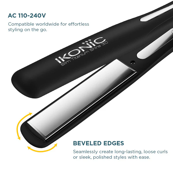 Ikonic Professional Hair Straightener - Slim Titanium Shine 3.0-- Ikonic Professional Hair Straightener - Slim Titanium Shine 3.0