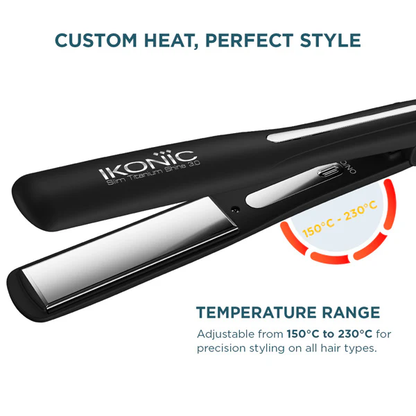 Ikonic Professional Hair Straightener - Slim Titanium Shine 3.0 new Ikonic Professional Hair Straightener - Slim Titanium Shine 3.0