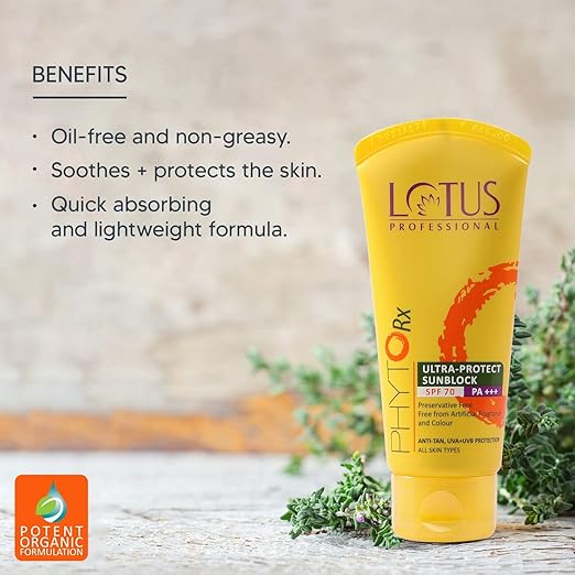 Lotus Professional PhytoRx Ultra Protect Sunblock SPF 70 Sunscreen- Lotus PhytoRx Ultra Protect Sunblock SPF 70 Sunscreen-50g