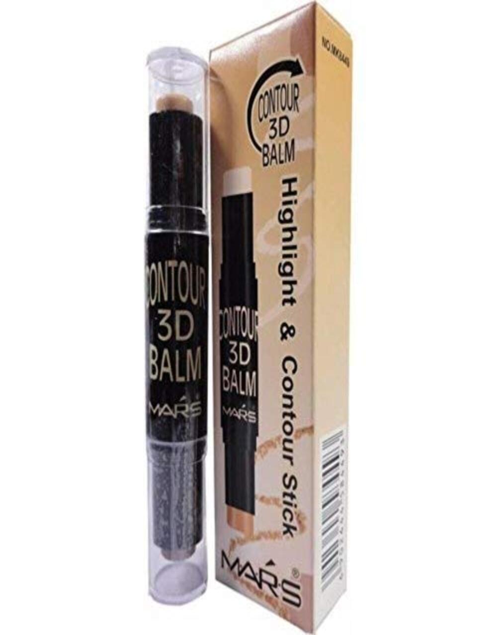 MARS 2 in 1 BB Highlight and 3D Contour Balm Stick, Multicolor MARS 2 in 1 Contour 3D Balm Stick
