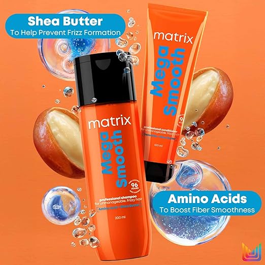 Matrix Mega Smooth Anti-Frizz Serum with Shea Butter-new Matrix Mega Smooth Anti-Frizz Serum with Shea Butter - 100ml