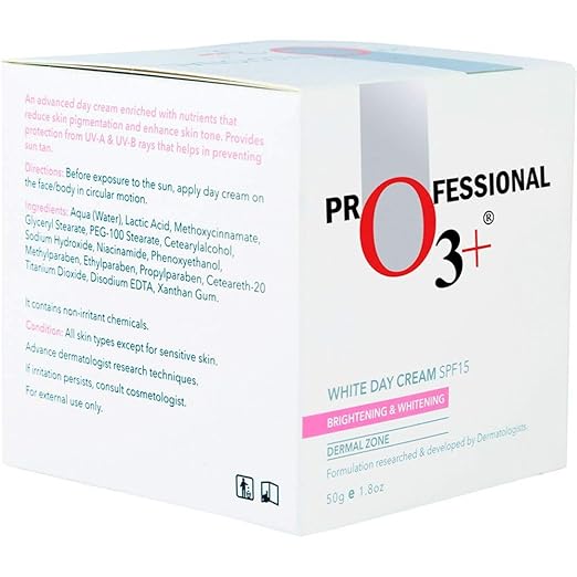 O3+ White Day Cream SPF 15 new O3+ White Day Cream SPF 15 Whitening & Brightening -50g