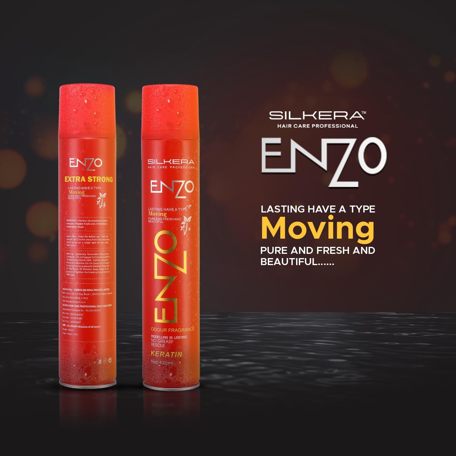SILKERA Enzo Extra Strong Hair Spray-new SILKERA Enzo Extra Strong Hair Spray - 420ml