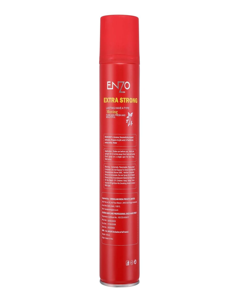SILKERA Enzo Extra Strong Hair Spray SILKERA Enzo Extra Strong Hair Spray - 420ml