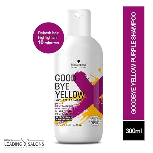 Schwarzkopf Professional Goodbye Yellow Neutralising & Anti-Yellow Sulfate Free Purple Shampoo- Schwarzkopf Professional Goodbye Yellow Shampoo - 300ml