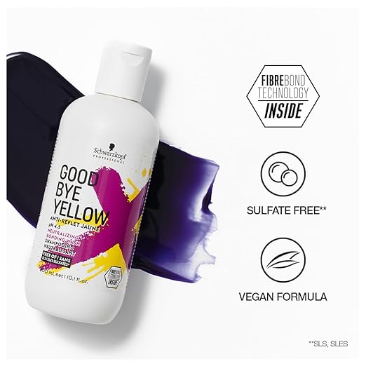 Schwarzkopf Professional Goodbye Yellow Neutralising & Anti-Yellow Sulfate Free Purple Shampoo 300ml Schwarzkopf Professional Goodbye Yellow Shampoo - 300ml