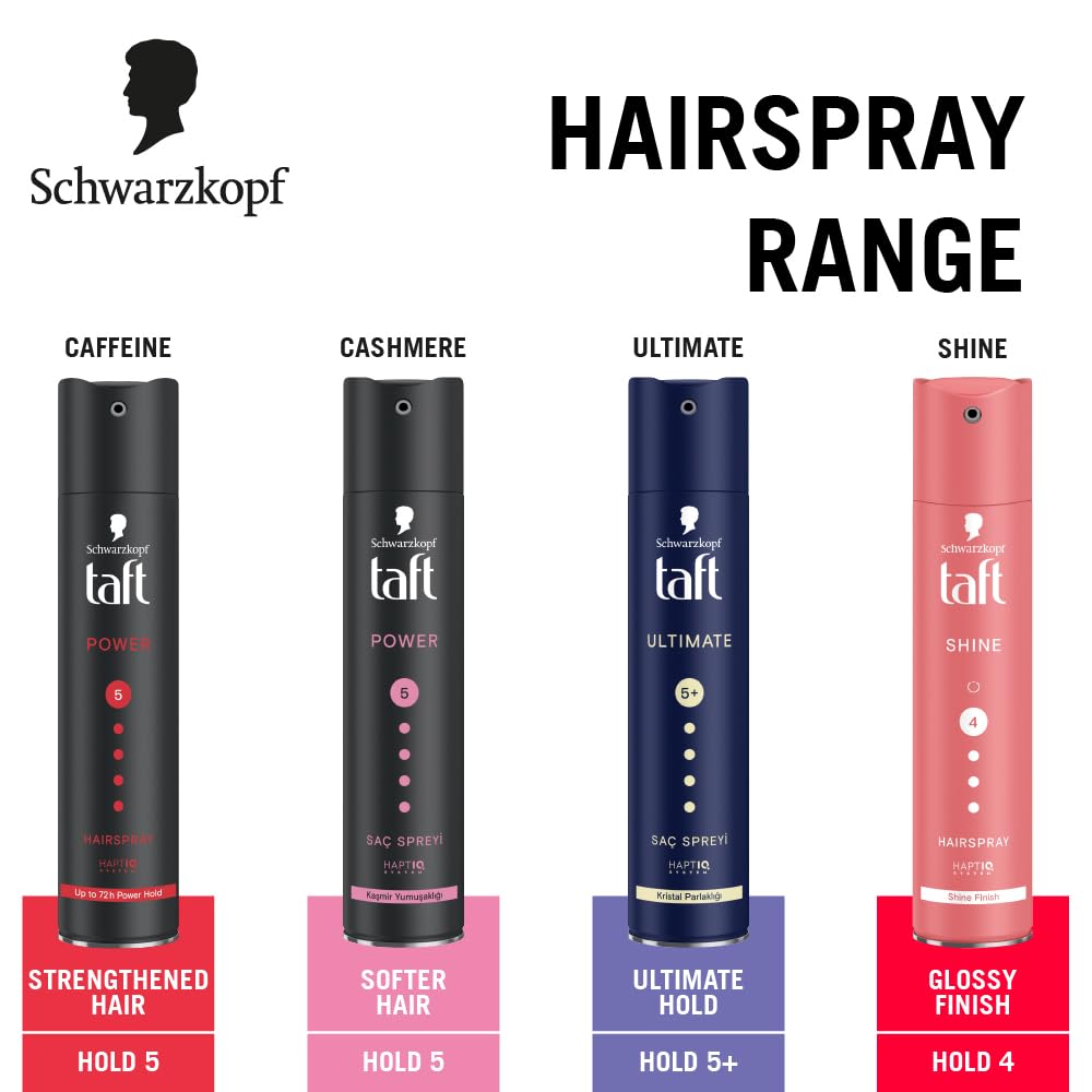 Schwarzkopf Taft Power Hair Lacquer Hold range Schwarzkopf TAFT Power Hold 5 Hair Spray - 250ml