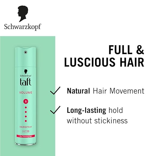 Schwarzkopf Taft Volume Hair Spray Hold Level 5 new pack Schwarzkopf Taft Volume Hair Spray Hold Level 5 - 250ml