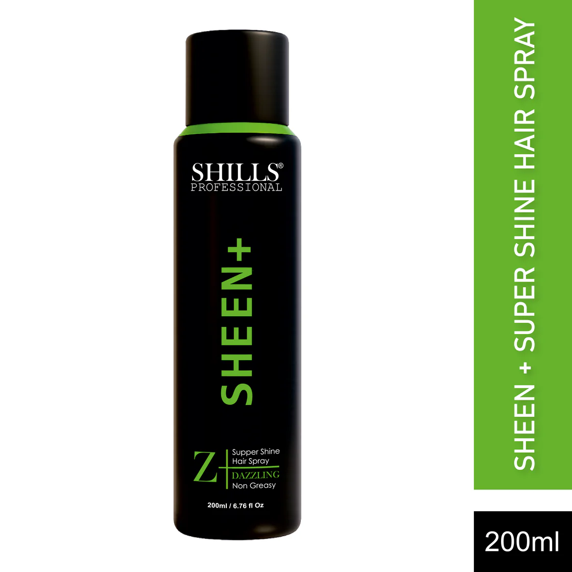 Shills Professional Sheen+ super shine hair spray 200ml new pack Shills Professional Sheen+ Super Shine Hair Spray - 200ml