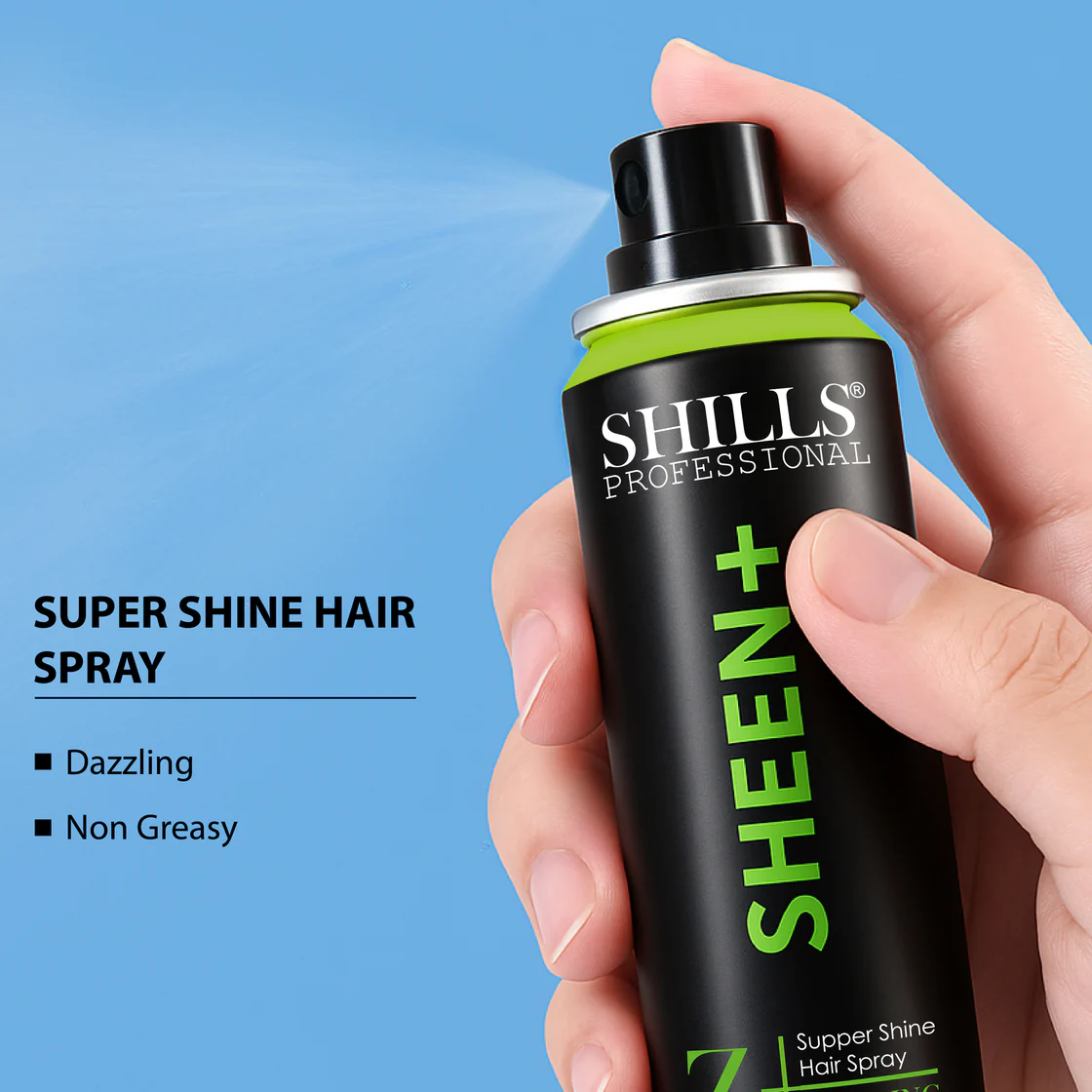 Shills Professional Sheen+ super shine hair spray 200ml new Shills Professional Sheen+ Super Shine Hair Spray - 200ml