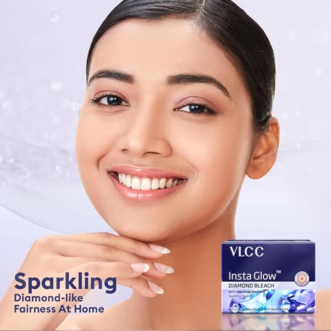 VLCC Insta Glow Diamond Bleach - 60g glow VLCC Insta Glow Diamond Bleach - 60g