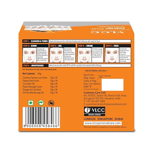 VLCC Papaya Fruit Facial Kit - 60 VLCC Papaya Fruit Facial Kit - 60g