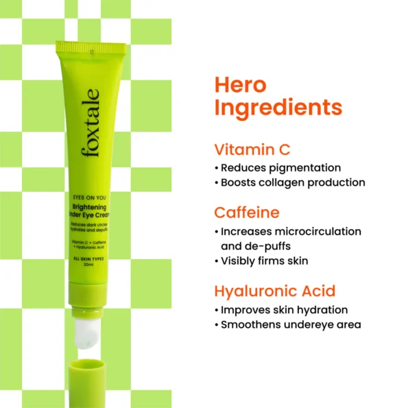 Foxtale Brightening Under Eye Cream-20ml | New Pack