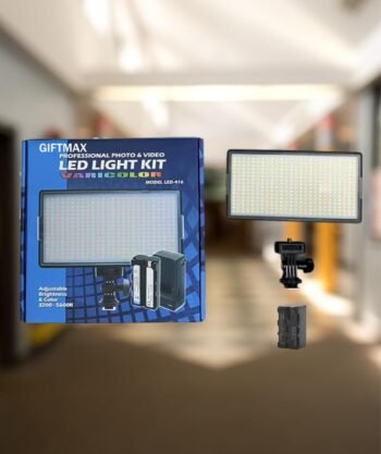 GiftMax LED Video Light 416 Slim 30W - 2400 mAH Battery & Fast Charger
