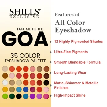 Shills Exclusive Take Me To The Goa Eyeshadow Palette-35 Colors