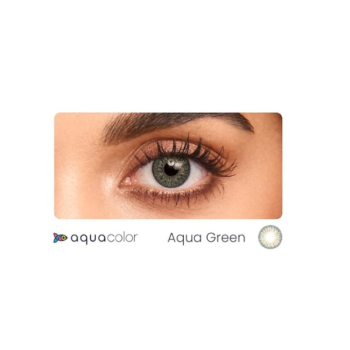 Aquacolor Disposable Colored 10 Eye Lenses - Aqua Green