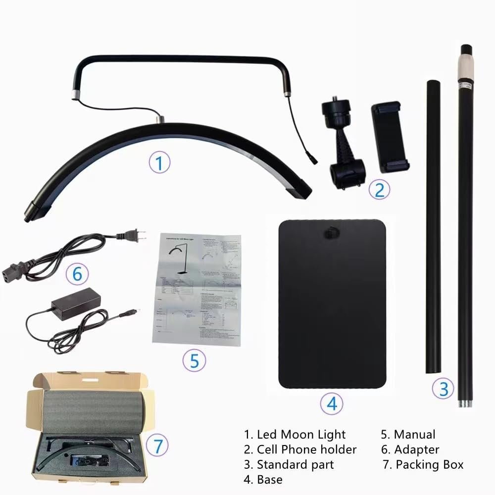 Floor Light for Eyelash Extensions - Half Moon LED Light 28 stand