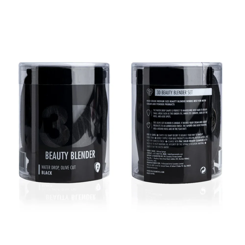 PAC 3D Water Drop Olive Cut Sponge Set (2Pcs)4