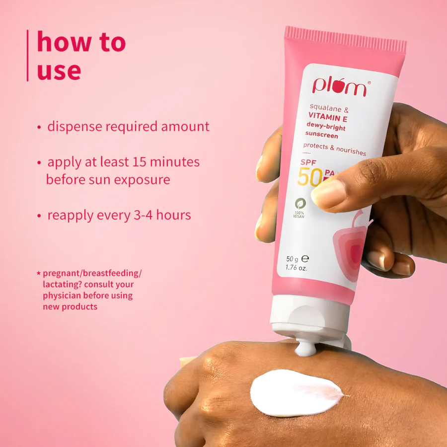 Plum Squalane & Vitamin E SPF 50 PA+++ Dewy-Bright Sunscreen5
