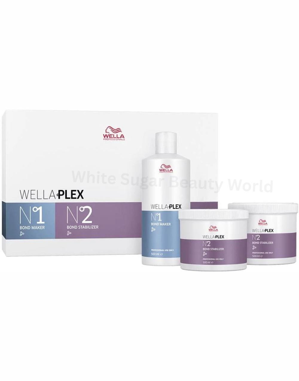 White Sugar Beauty World - 2026-03-16T154457.930 WellaPlex - No.1 Bond Maker and No. 2 Bond Stabilizer - Salon Kit