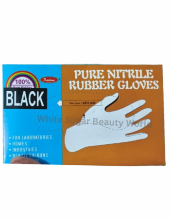 Purchems Pure Nitrile Latex Rubber Gloves For Hair Coloring-Black