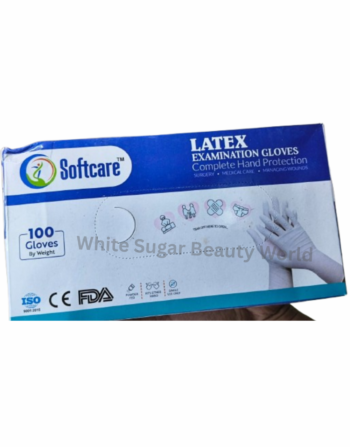 Softcare Nitrile Latex Rubber Gloves For Hair Coloring-White
