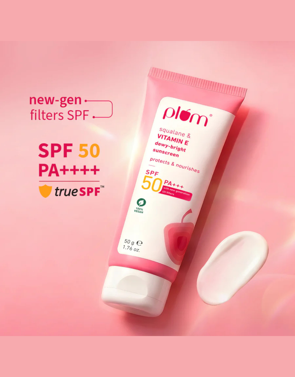 White Sugar Beauty World - 2026-03-29T174328.074 Plum Squalane & Vitamin E SPF 50 PA+++ Dewy-Bright Sunscreen-50g