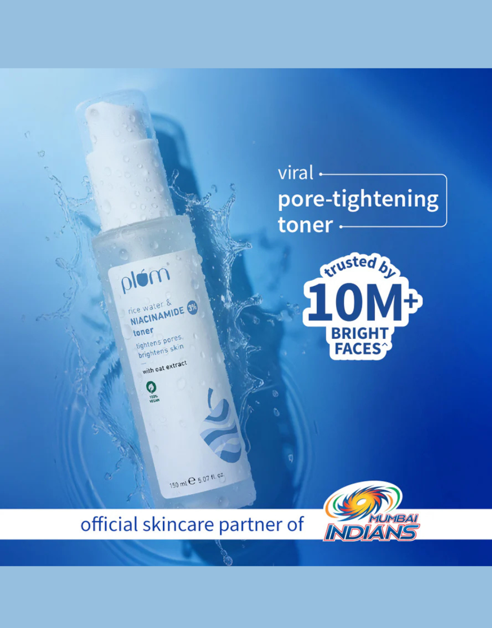 White Sugar Beauty World - 2026-03-29T175946.594 Plum 3% Niacinamide & Rice Water Toner for Bright Skin-150ml