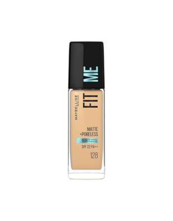 Maybelline Fit Me Matte+ Poreless Foundation 128 Warm Nude (30ML)